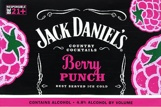 JACK DANIELS COUNTRY COCKTAILS BERRY PUNCH