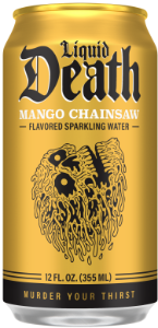 LIQUID DEATH MANGO CHAINSAW SPARKLING WATER