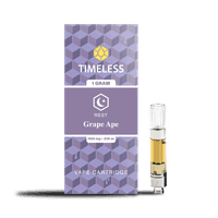 A photograph of Timeless Cartridge Rest 1g Indica Grape Ape