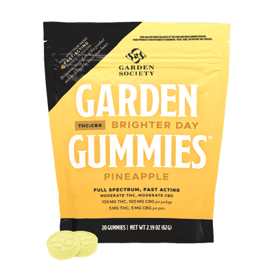 Garden Society Gummy Pineapple 1:1 CBG 100mg 20pk