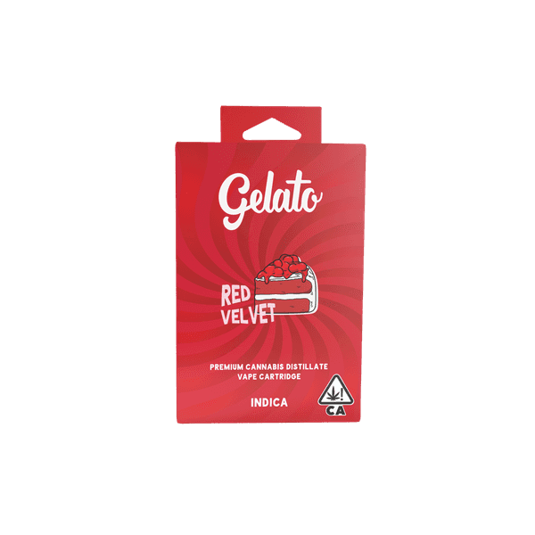 A photograph of Gelato Flavors Cartridge 1g Indica Red Velvet