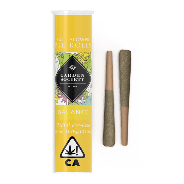 A photograph of Garden Society Pre-Roll 0.375g Hybrid Double Runtz 2pk 0.75g