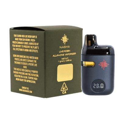 Nasha All-In-One Live Rosin Vape 1g Indica MVP23