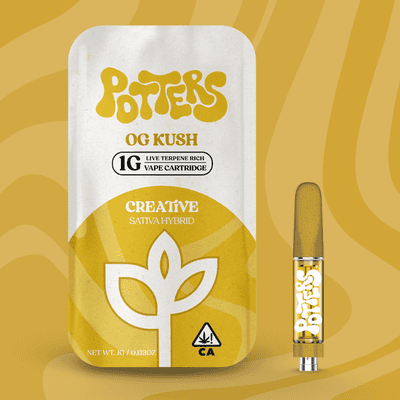Potters Live Resin Vape Cartridges 1g Sativa OG Kush