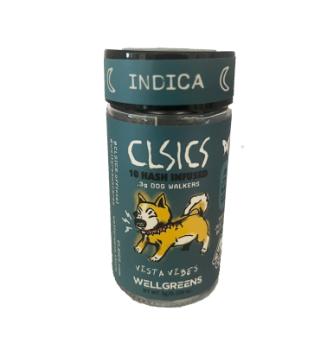 A photograph of CLSICS Hash Preroll 10pk Indica Vista Vibes