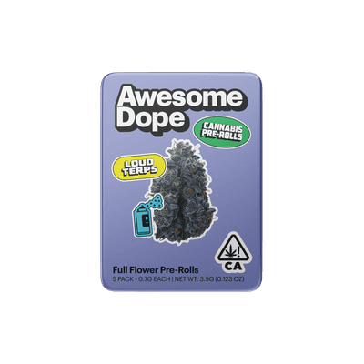 Awesome Dope Preroll 5pk Indica Grape Ape Gushers