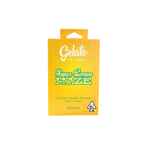 A photograph of Gelato Classics Cartridge 1g Sativa Super Lemon Haze