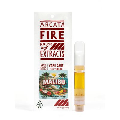 Arcata Fire 100% Cured Resin Cartridge 1g Sativa Malibu