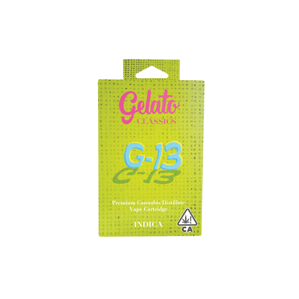 A photograph of Gelato Classics Cartridge 1g Indica G-13