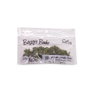 A photograph of Baggie Buds Flower 3.5g Sativa Strawberry Cough