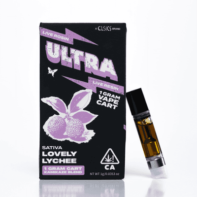 Ultra Live Rosin and Live Resin Cartridge 1g Sativa Lovely Lychee