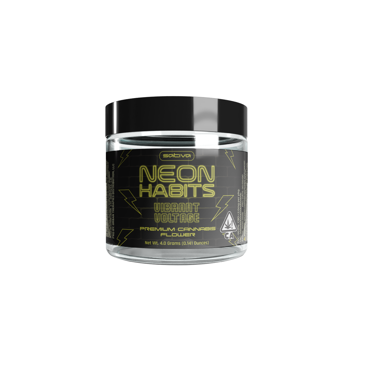 A photograph of Neon Habits Flower 4g Sativa Vibrant Voltage