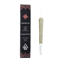 A photograph of Nasha Preroll Submerge Indica Cherry Dosido/Petrolia Glue