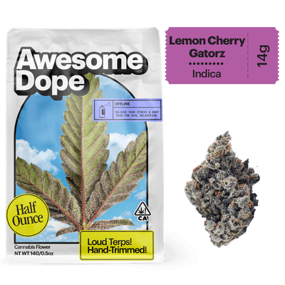 Awesome Dope Flower 14g Indica Lemon Cherry Gatorz