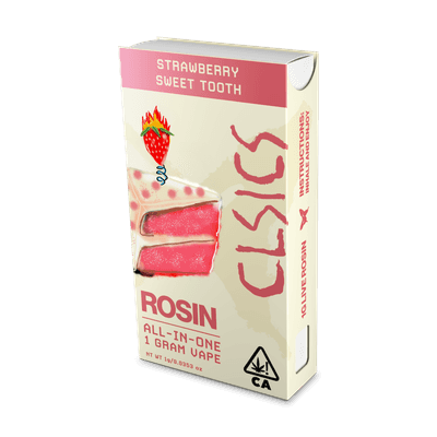 CLSICS Live Rosin All-In-One Cartridge 1g Hybrid Strawberry Sweet Tooth
