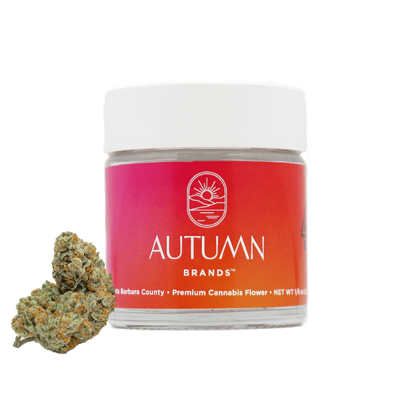 A photograph of Autumn Brands Flower 3.5g Hybrid Wedding Cake