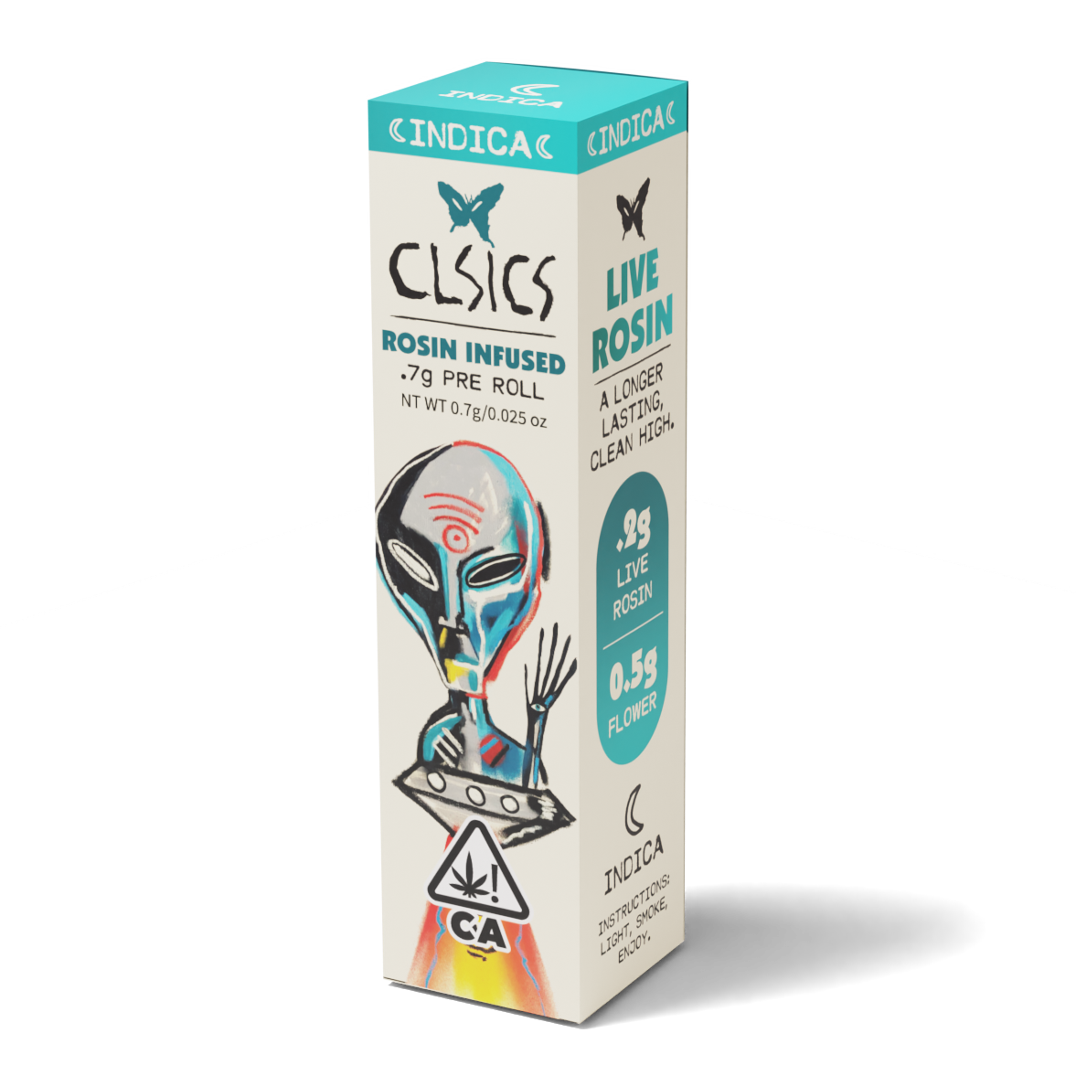 CLSICS Rosin Preroll 0.7g Indica Ghost Vapor - Kiva Customer Portal