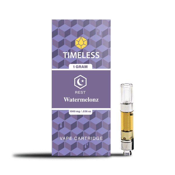 A photograph of Timeless Cartridge Rest 1g Indica WatermelonZ