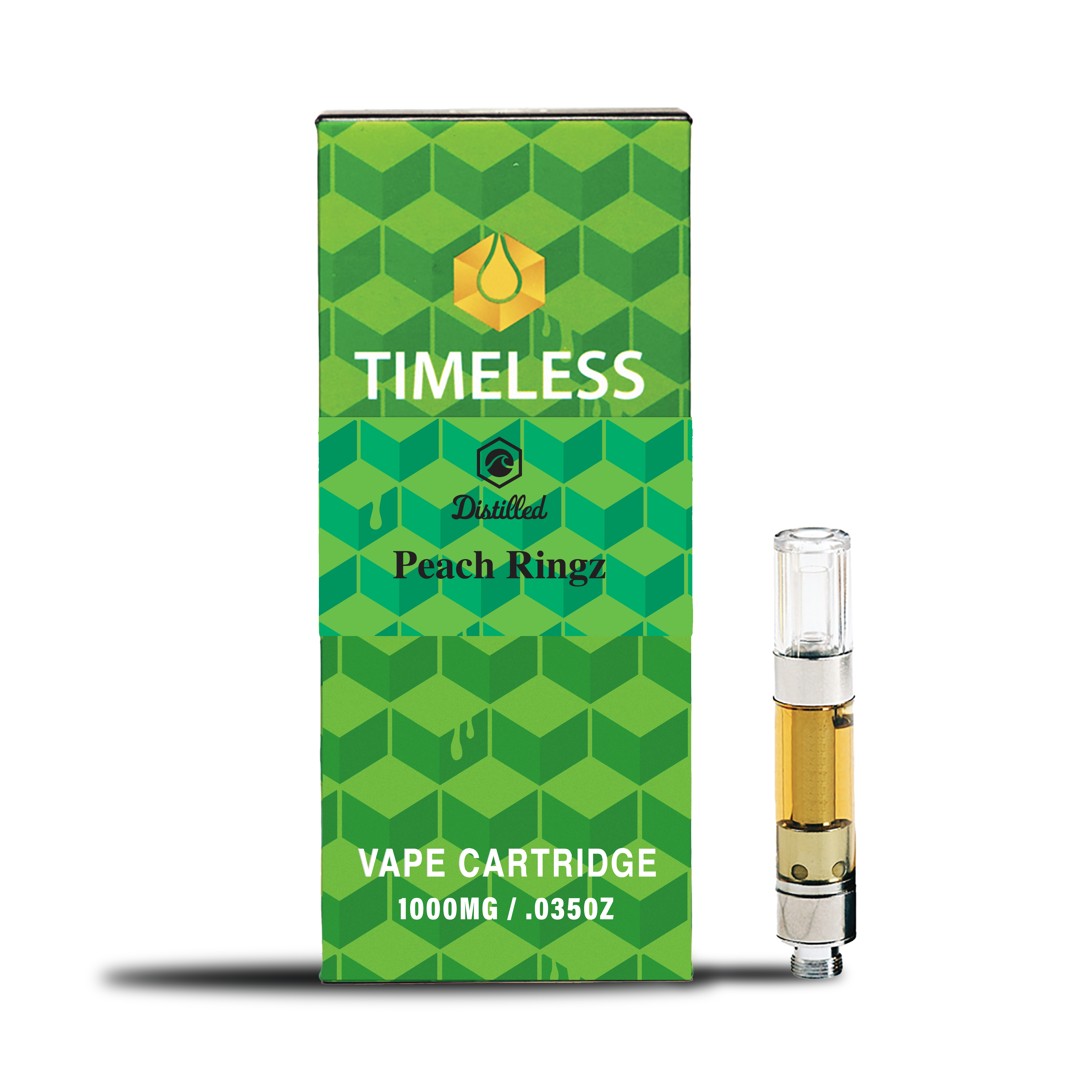 A photograph of Timeless Cartridge (Chill) 1g Peach Ringz