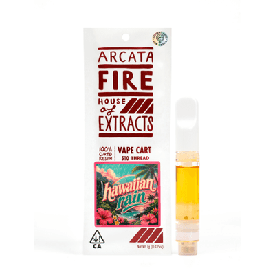 Arcata Fire 100% Cured Resin Cartridge 1g Indica Hawaiian Rain