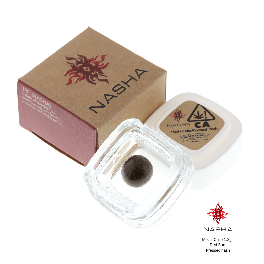 A photograph of Nasha Red Pressed 1.2g Mochi Cake