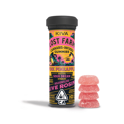 Lost Farm Gummies Pink Pineapple Sour Dream Rosin