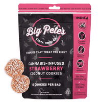 A photograph of Big Pete's Vegan Strawberry Coconut 10pk Indica 100mg