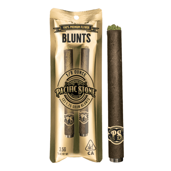 A photograph of Pacific Stone Blunt 1.75g Indica GMO 2-Pack 3.5g