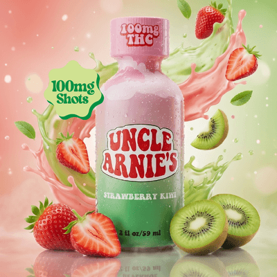 Uncle Arnie's Beverage 2oz Strawberry Kiwi 100mg 12pk