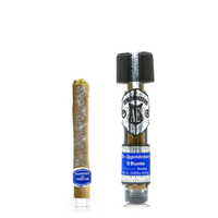 A photograph of El Blunto Platium Diamond Bluntito .85g Indica The Oppenheimer