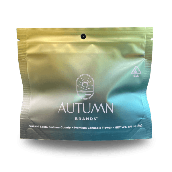 A photograph of Autumn Brands Flower 7g Pouch Sativa Jet Fuel Gelato