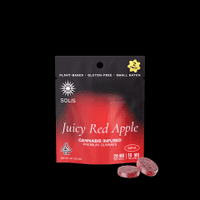 A photograph of Solis Gummies Sativa Juicy Red Apple 2pk