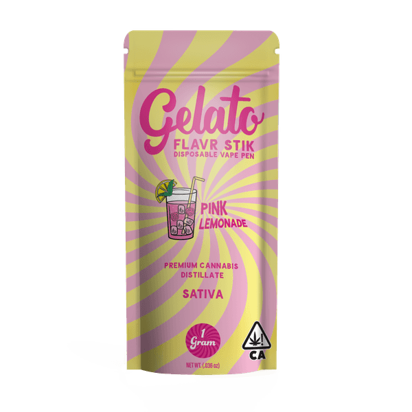 A photograph of Gelato Flavors All-In-One 1g Sativa Pink Lemonade