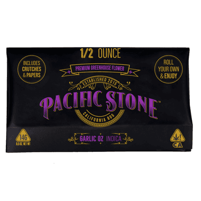 Pacific Stone Roll Your Own Sugar Shake 14.0g Pouch Indica Garlic OZ