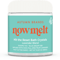 A photograph of Autumn Brands Single Serving Hit the Reset Bath Crystals Lavender