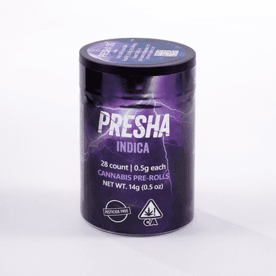 Presha Preroll 28pk Indica Toad Venom 14g