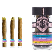 A photograph of El Blunto Rose Gold Hash Bluntito .75g Indica Yacht Master Punch 4pk 3.4g