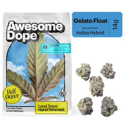Awesome Dope Smalls Flower 14g Indica Hybrid Gelato Float