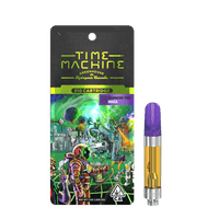 A photograph of Time Machine Cartridge 1g Indica Grandaddy Purp