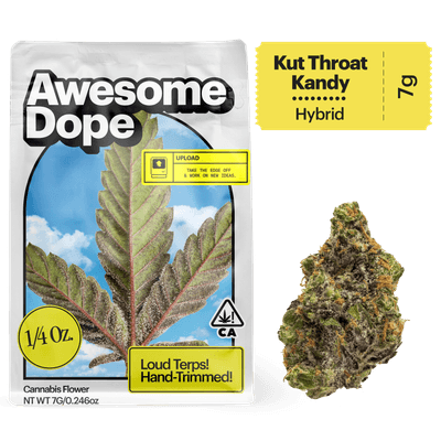 Awesome Dope Flower 7g Hybrid Kut Throat Kandy