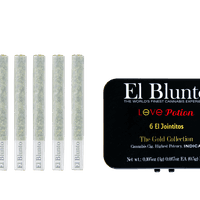 A photograph of El Blunto Jointito .5g Indica Love Potion 6pk 3g 16ct