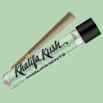 A photograph of Khalifa Kush Preroll 1g Hybrid Mints