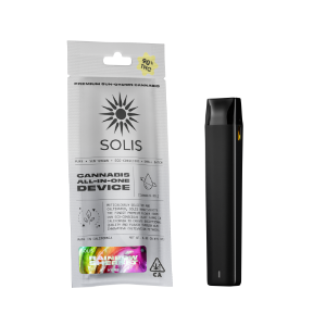 A photograph of Solis All-In-One Vape 1g Hybrid Rainbow Sherbet