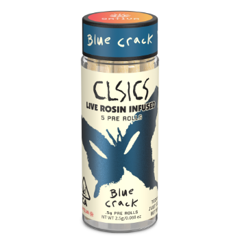 A photograph of CLSICS Rosin Preroll 5pk .5g Sativa Blue Crack