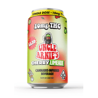 A photograph of Uncle Arnie's Beverage 7.5oz Cherry Limeade 10mg 12pk