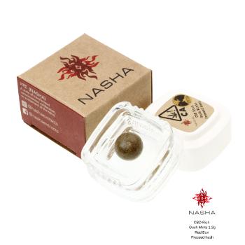 A photograph of Nasha Red Pressed 1.2g CBD Rich Gush Mints