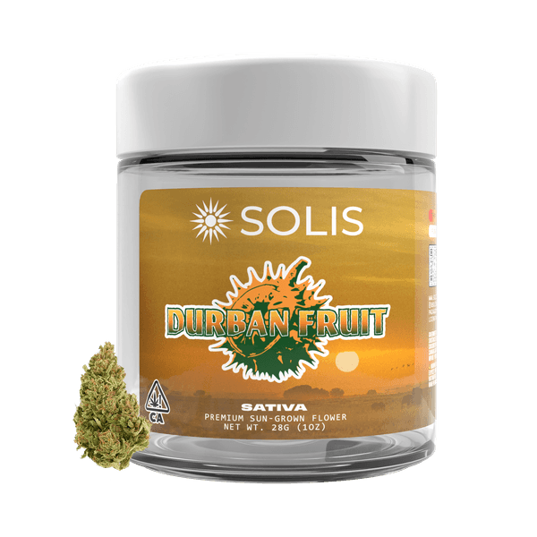 A photograph of Solis Flower 28g Sativa Durban Fruit