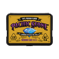 A photograph of Pacific Stone Diamond Infused Prerolls 0.5g Indica Wedding Cake 7-Pack 3.5g