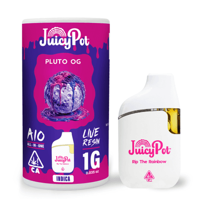 JuicyPot Live Resin All-In-One 1g Indica Pluto OG