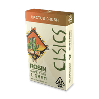 A photograph of CLSICS Live Rosin Cartridge 1g Sativa Cactus Crush